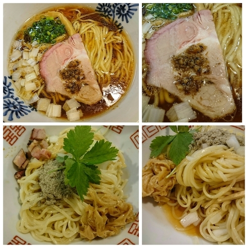 「【限定】大山鶏醤油そば＋冷し煮干油そば」@特級鶏蕎麦 龍介の写真