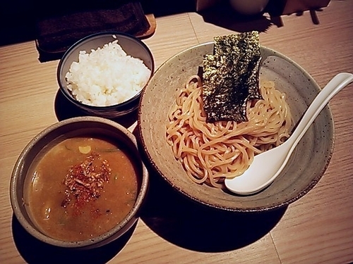 「渡り蟹のつけ麺＋玉子」@麺屋 百式 権之助坂店の写真