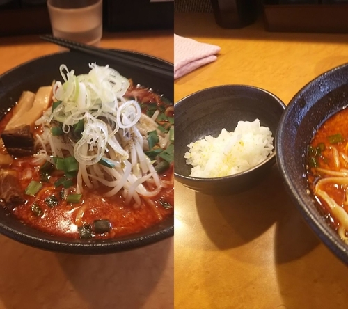 「炎味噌ラーメン８５０円（３カラ、１びり、半ライス全て無料）」@みそ街道   炎～en～ 千葉みゆき通り店の写真