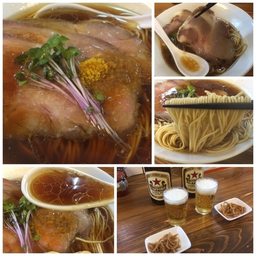 「【コラボ限定】チャリティーラーメン1000円＋ビール500円」@くじら食堂の写真