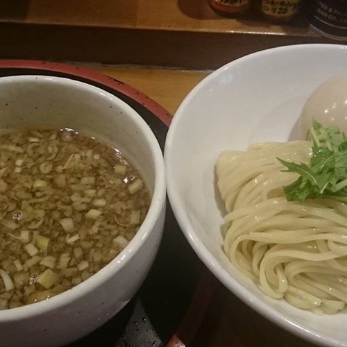 「鶏もつつけ麺」@清麺屋の写真