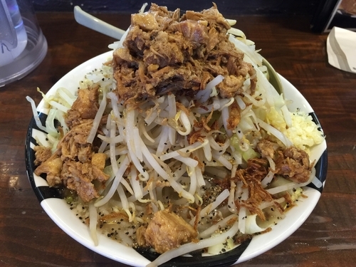 「塩二郎_野菜・タレ増し（大盛）」@凌駕ZEROの写真