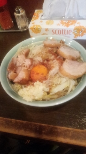 「あえそば250グラム　全マシ」@麺や あかつきの写真