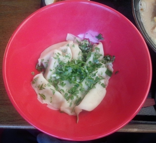 「ネギみそ水餃子280円サービス分込10個入」@幸来の写真