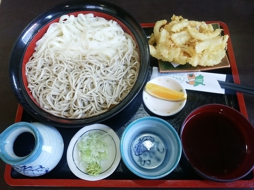 「【あいもり＋玉ねぎのかき揚げ900円(税別)】→500円」@そば康の写真