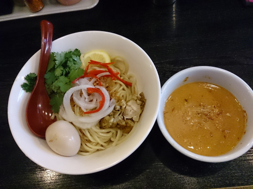 「【限定】タイカレーつけ麺（1辛＋味玉）」@雨ニモマケズの写真