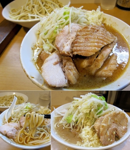 「（替玉麺マシ）みそ 800円 + つけ麺 100円 + 豚Ｗ」@豚星。の写真