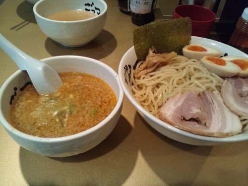 「味玉味噌つけ麺+麺中盛り」@超ごってり麺 ごっつ 新小岩店の写真