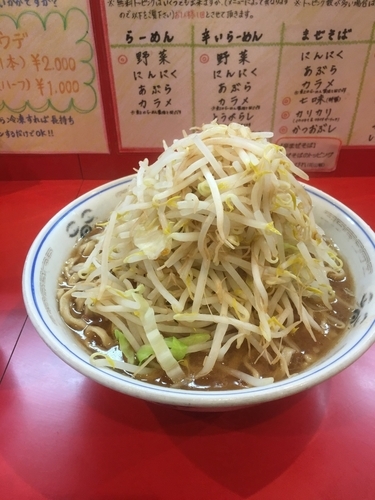 「小ラーメン（麺300g.野菜増し、辛め）700¥」@麺屋 桐龍の写真
