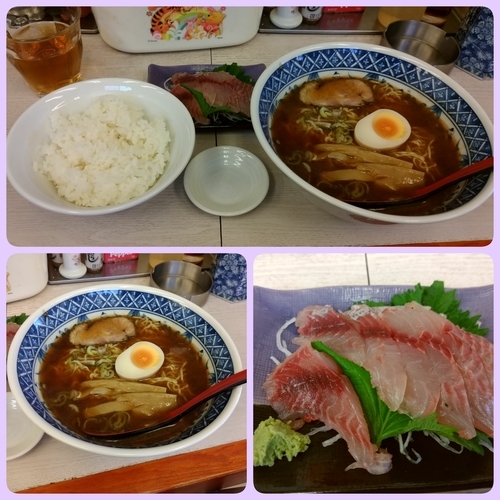 「本日のランチAセット　昔風らーめん＋α」@笑顔の写真