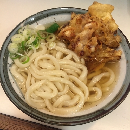 「げそかきあげうどん（￥420）」@星のうどんの写真