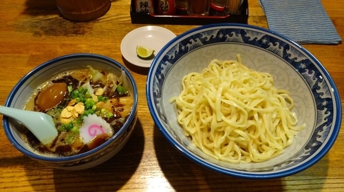 「熊つけ麺（850円）＋味付玉子（100円）」@麺や 樽座 小宮店の写真