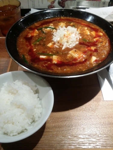 「全とろ麻婆麺(ランチライス無料)」@新潟 三宝亭東京ラボ 中目黒店の写真