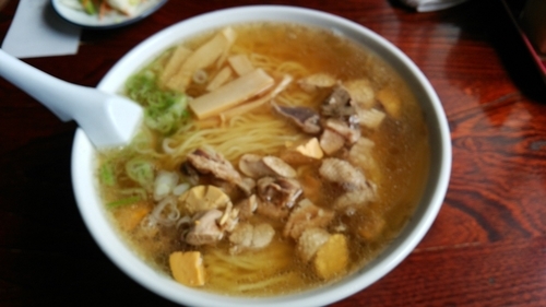 「もつラーメン」@そば処 八千代の写真