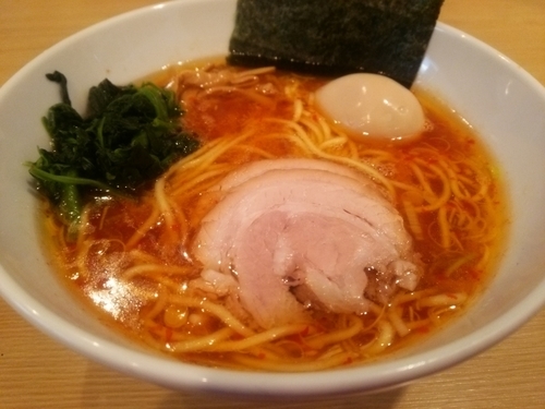 「ちょい辛らーめん＋味玉」@らーめん将貴の写真