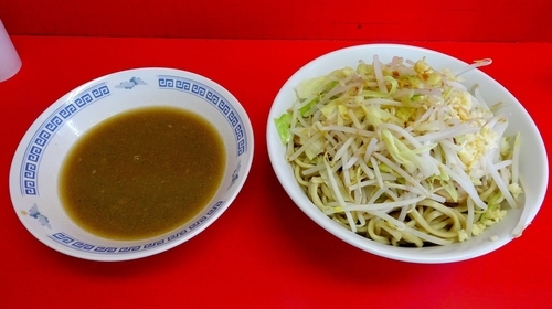 「小（750円）＋つけそば（150円）-50円　ヤサイニンニク」@ラーメン 学の写真