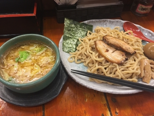 「冷つけ麺全部のせ 中盛」@つけ麺 紫匠乃 門前仲町店の写真