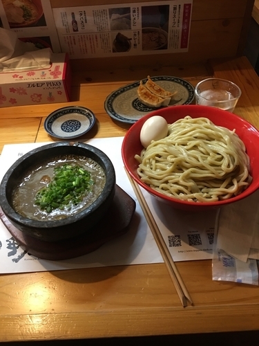 「伊勢海老のつけめん肉増し（大盛）味玉トッピング」@活龍 海老蟹専門 甲殻堂の写真