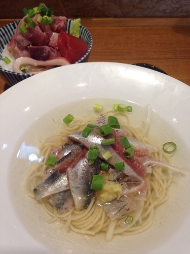 「【限定】冷やしいわしそば」@寿製麺よしかわ 川越店の写真
