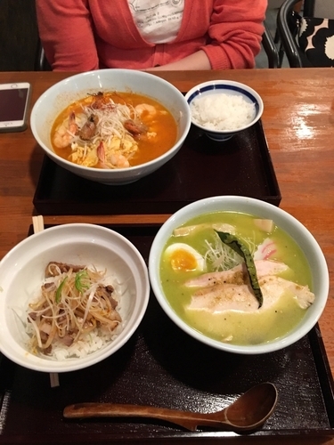 「青南蛮ラーメン&炙りチャーシュー丼ミニ」@辛さ一本道 路山の写真
