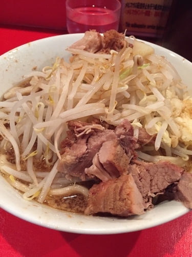 「小ラーメン ニンニク 野菜少なめ カラメ」@ラーメン二郎 府中店の写真