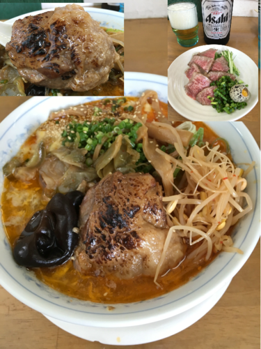 「水無月の一杯「牛出汁で白と赤 」の赤 ＋α」@MENYA 食い味の道有楽の写真