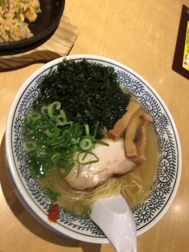 「磯海苔塩ラーメン+チャーハンセット982円」@丸源ラーメン 小平店の写真