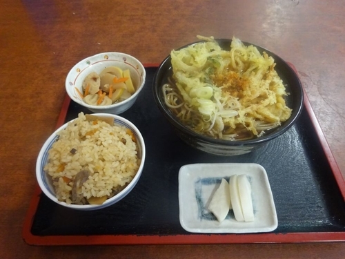 「天ぷらそばセット」@手打ちそば そば信の写真