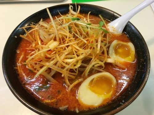 「大辛ラーメン＋辛口（７０円）＋煮玉子（１２０円）」@くるまやラーメン 双葉店の写真