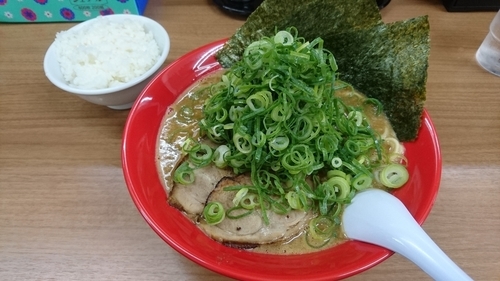 「超濃厚A級豚骨らーめん(麺硬め・スープ濃いめ)＋九条ネギ」@熱血らーめん in Yokohamaの写真