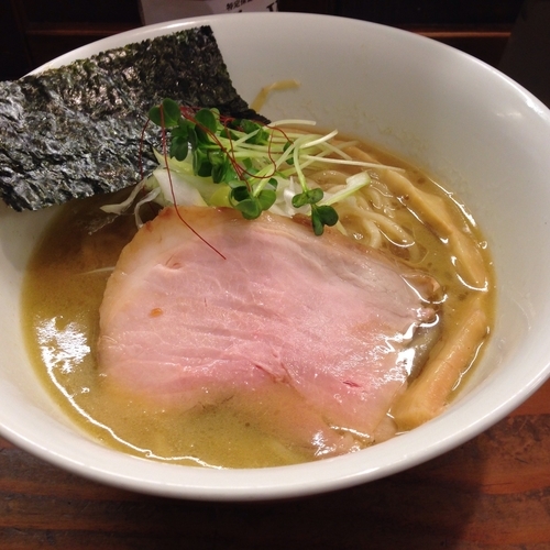「牡蠣そば」@貝だしラーメン 貝ガラ屋の写真