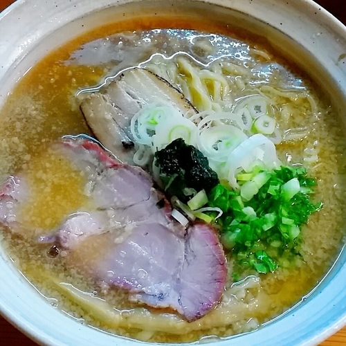 「【限定】滝の背脂煮干醤油ラーメン　７５０円」@はりけんラーメン 南店の写真