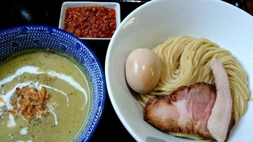「【限定】季節野菜のポタージュ パルマンティエつけ麺 850円」@二代目 むじゃきの写真