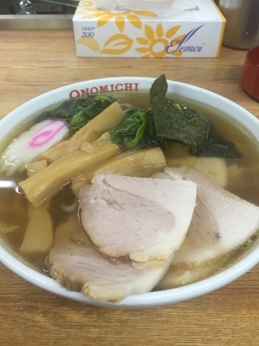 「塩チャーシュー麺中盛硬め濃いめ、キャベチャ」@ラーメン ONOMICHIの写真