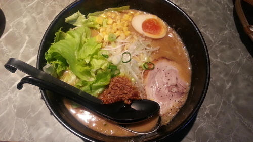 「超濃厚味噌ラーメン大盛り+餃子セット」@麺処 かっすい55の写真
