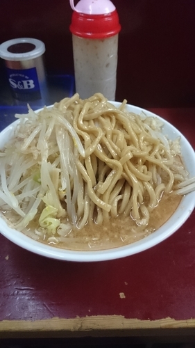 「小ラーメン(ニンニクアブラ増し増し、野菜増し)」@RA-MEN ICHIの写真