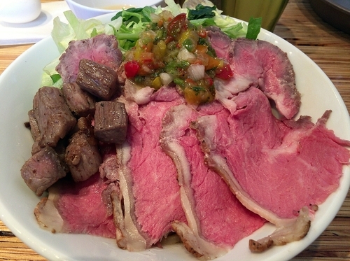 「焦がし醤油国産和牛脂ソバ〜モーリョソースを添えて〜」@NOODLE STOCK 鶴おかの写真