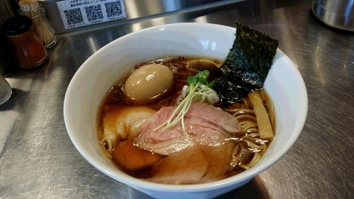 「鰹×鶏らー麺+味玉子」@Bonito Soup Noodle RAIKの写真