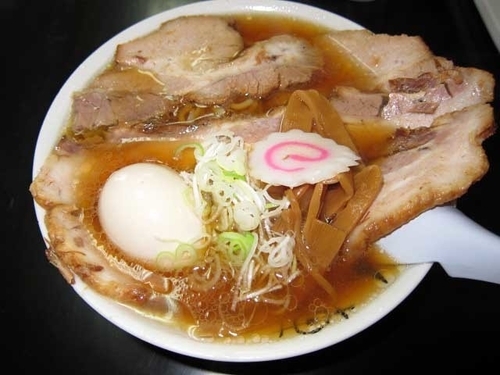 「醤油かけラーメン＋チャーシュー3本乗せ他、1,100円」@食堂 はせ川の写真