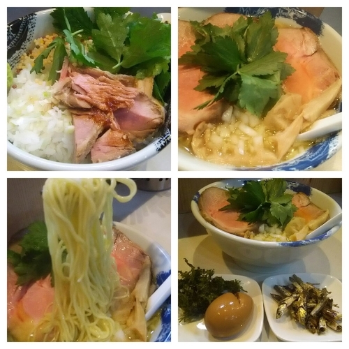 「【限定】塩煮干しのチャーシュー麺＋大盛り＋お茶漬け」@麺屋 扇 SENの写真