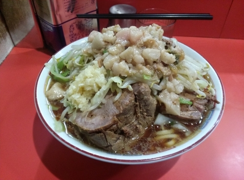 「小ラーメン野菜ニンニク脂カラメ」@ラーメン二郎 仙川店の写真