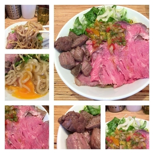 「焦がし醤油国産和牛脂そば1000円～モーリョソースを添えて」@NOODLE STOCK 鶴おかの写真