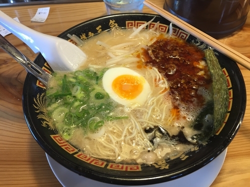 「三氣ラーメン780円＋替え玉10円×2皿」@博多三氣 瑞穂店の写真