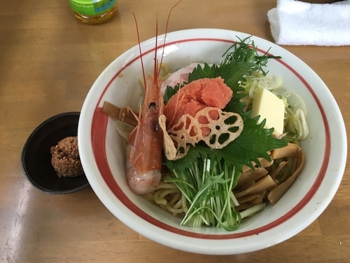「6月12日限定 明太子和え蕎麦Ｂ」@MENYA 食い味の道有楽の写真