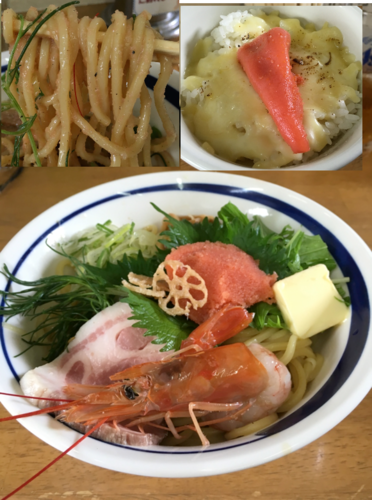 「6/12限定 明太子和え蕎麦B (&和牛タタキ)」@MENYA 食い味の道有楽の写真