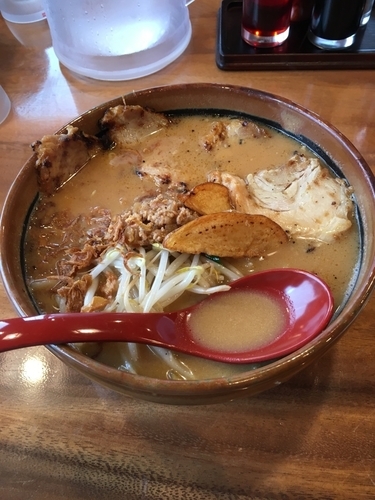 「北海道味噌味噌付けチャーシュー麺」@麺場 田所商店 津高茶屋店の写真