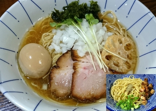 「芳醇煮干そば 750円＋むじゃ玉（70g）現金100円、味玉」@ニボムジャキの写真