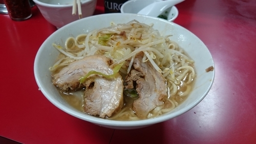 「ミニラーメン ニンニク 青ネギ 生たまご」@ラーメン二郎 西台駅前店の写真