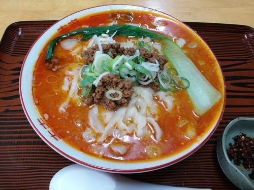 「担々麺ピロピロ麺」@宮前うどん店の写真