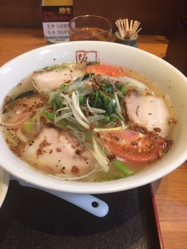 「青唐旨塩ラーメン」@喜多方ラーメン坂内 池袋サンシャイン店の写真
